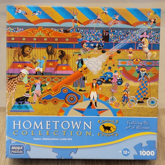 Mega puzzles Hometown collection "at the circus" 1000 piece puzzel. Bright fun - Picture 2 of 7